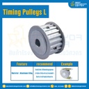 มู่เล่ย์ไทม์มิ่ง Pulley Timing L หน้ากว้าง 38.1 mm. 10 ฟัน : Pulley Timing L-38.1-10TA