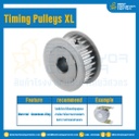 มู่เล่ย์ไทม์มิ่ง Pulley Timing XL (หน้าเรียบ) หน้ากว้าง 12.7 mm. 12 ฟัน : Pulley Timing XL-12.7-12TA
