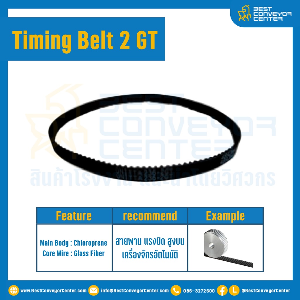 ไทม์มิ่ง เบลล์ Timing Belt 2GT 39 ฟัน ยาว 78 mm. : Timing Belt 2GT-39T-78