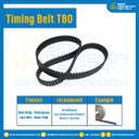 ไทม์มิ่ง เบลล์ Timing Belt T80 110 ฟัน ยาว 223.52 mm. : Timing Belt T80-110T-223.52