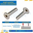 สกรูหัวจมเตเปอร์สแตนเลส ขนาด #10×3/8 mm. เกลียว 32 UNC : HTP-A#10L3/8SS-UNC