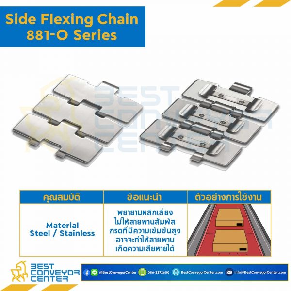 โซ่สแตนเลสทางโค้ง Table Top Chain SSS881-O ; 3.25 นิ้ว. : SSS881-O 325