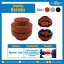 Coupling Steel rubber OD 148xL80 : NORMEX-148