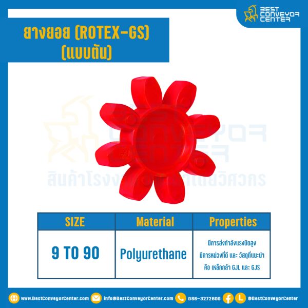 ยางยอยสีแดง Rotex Coupling GS14 : GS-14R-RED