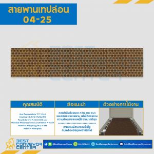 สายพานเทปล่อน Teflon Belt Grade 04-25 : 04-25