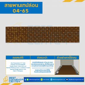 สายพานเทปล่อน Teflon Belt Grade 04-65 : 04-65