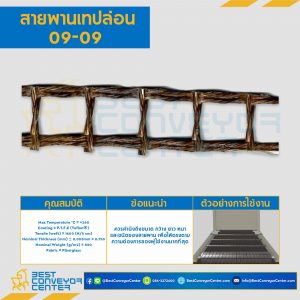 สายพานเทปล่อน Teflon Belt Grade 09-09 : 09-09