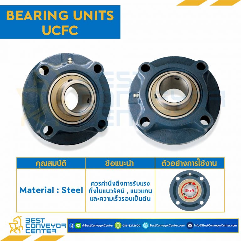 ลูกปืนตุ๊กตา UCFC212 รูเพลา 60 mm. : UCFC212-60