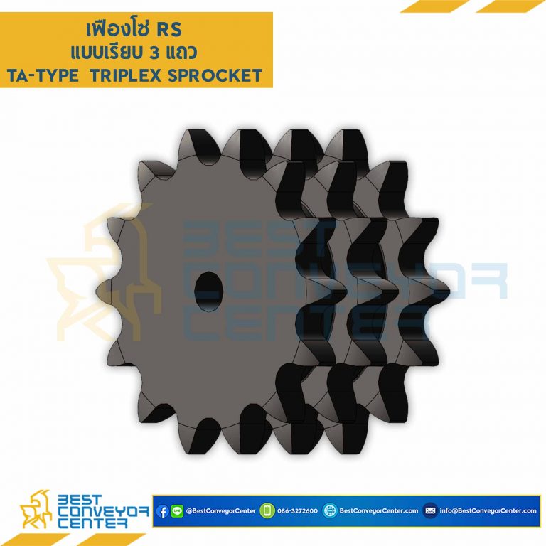 เฟืองโซ่เหล็ก 3 แถว แบบแผ่นเรียบ RS140-3R-54TA