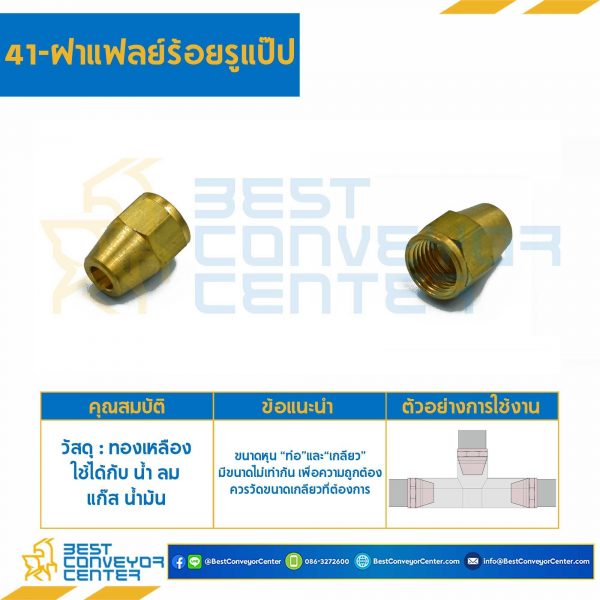 ฝาแฟลย์ร้อยรูแป๊ป 41×5