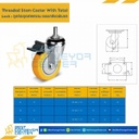 TPUB-TSL-125 ล้อเทอร์โมพลาสติกโพลียูรีเทน แบบล้อเกลียวเบรค ขนาด 125 mm.