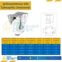 NYB-R-125 ล้อไนล่อนลูกปืน แบบแป้นตาย ขนาด 125 mm.