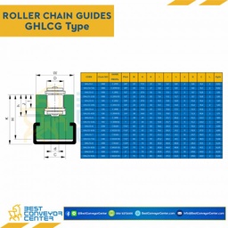 Roller Chain Guide W28H27.5 : GHLCG-3-10B
