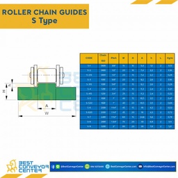 Roller Chain Guide W25H10 : S-4-12B1