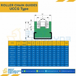 Roller Chain Guide W33H30 : UCCG-3SS-10B1