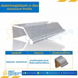 เส้นมือจับอลูมิเนียมตัว U เฉียง ยาว 6 เมตร : PRO AL-4519-6