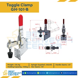 Toggle Clamp แบบกดแนวตั้ง Steel : GH-101-B