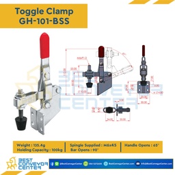 GH-101-BSS Toggle Clamp แบบกดแนวตั้ง