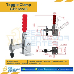 Toggle Clamp แบบกดแนวตั้ง Steel Zinc : GH-12265
