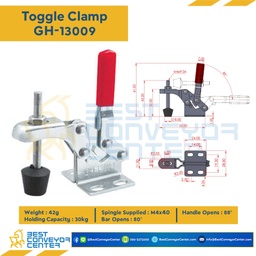 Toggle Clamp แบบกดแนวตั้ง Steel Zinc : GH-13009