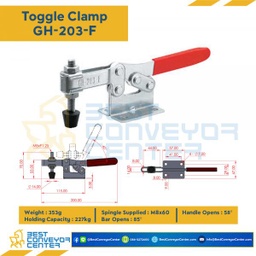 GH-203-F Toggle Clamp แบบกดแนวนอน