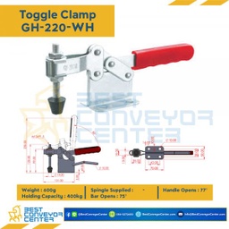 GH-220WH Toggle Clamp แบบกดแนวนอน