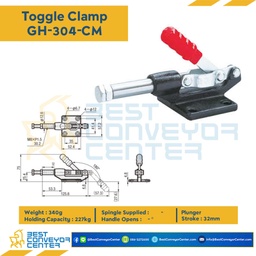 GH-304-CM ; Toggle Clamp แบบดัน GH-304-CM.Mild Steel Zinc Plated