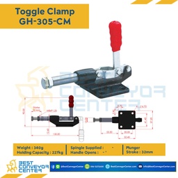 GH-305-CM ; Toggle Clamp แบบดัน GH-305-CM.Mild Steel Zinc Plated