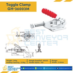 GH-36003M ; Toggle Clamp แบบดัน GH-36003M.Mild Steel Zinc Plated