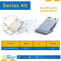 S40HB-L4080-DE135-4S HARD BRACKET L4080∙DE135 : Series 40 Steel Zinc M4