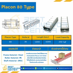 PRT80x1000 - Placon Roller Type 80-L1000 mm.