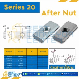 S20AN5S ; AFTER NUT : Series 20 Steel Zinc M5