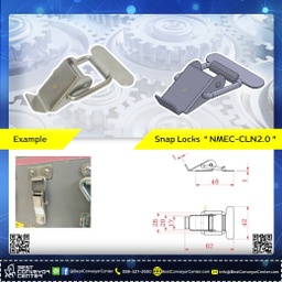 NMEC-CLN2.0-S ; Snap Locks แบบธรรมดา Model: NMEC-CLN ขนาด 2.0" (Steel Zinc)