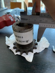 RS40-14TBSxD41T60S19K6M14 ; เฟืองโซ่เหล็ก แบบมีดุมข้างเดียว เบอร์ 40-14 ฟัน ดุมโต 41 มิล หนารวม 60 มิล รูเพลา 19 มิล ร่องลิ่ม 6x3 มิล ทำเกลียวตัวหนอน M14