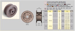 6625102 : Idler for 25Z, BORE 25MM., DIA 153 MM.For LF820