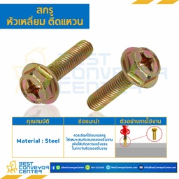 สกรูหัวเหลี่ยมติดแหวน HW+ ขนาด M8x1.25×15 mm. : HSW-M8L15
