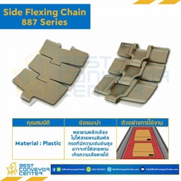 โซ่พลาสติกทางโค้ง Table Top Chain LF887 ; 3.25 นิ้ว. : LF887 325