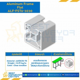 Aluminum Frame 6 Series Slot width 8 30×30 mm. L3000 mm. Clear Anodize (Flat) : ALF-FST6-3030-3000