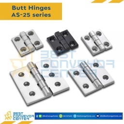 AS-2530 บานพับสแตนเลสเคลือบเงา ขนาด 100×100 mm. หนา 6 mm.