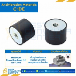 ลูกยางกันสั่นสะเทือน ชนิดมีรูต๊าปหนึ่งด้าน C-DE : C-DE5030-M10x50